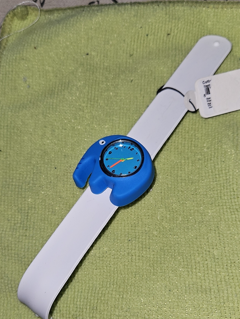 Kids Blue Elephant Slap Watch with White Band